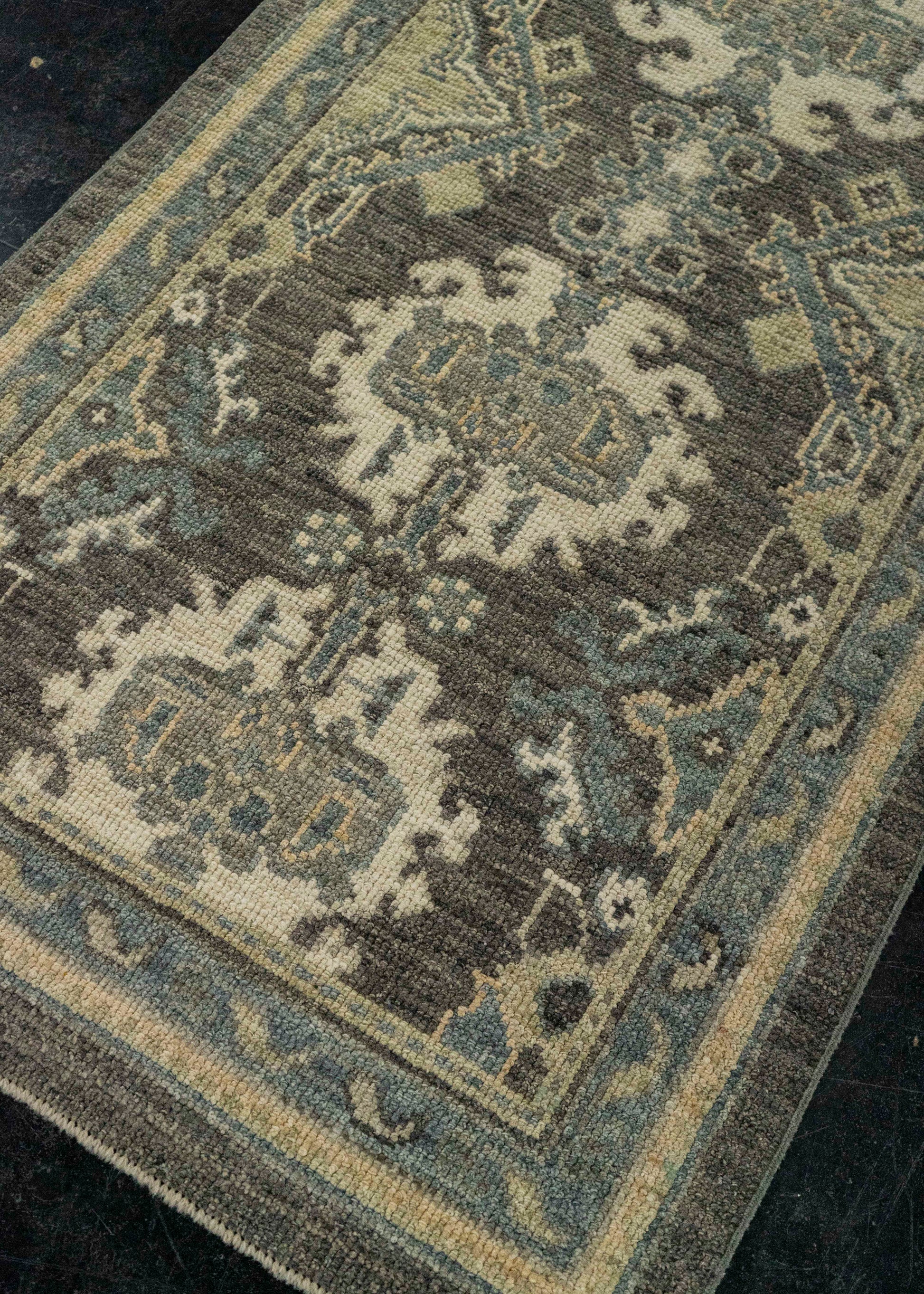 Turkish Oushak Rug 2'11" x 8'9" #20215