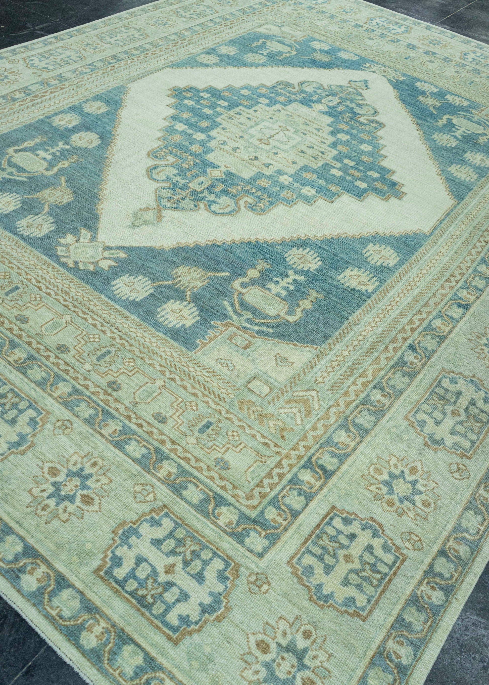 Turkish Oushak Antique Look Rug 9'2" x 12'4" #20091