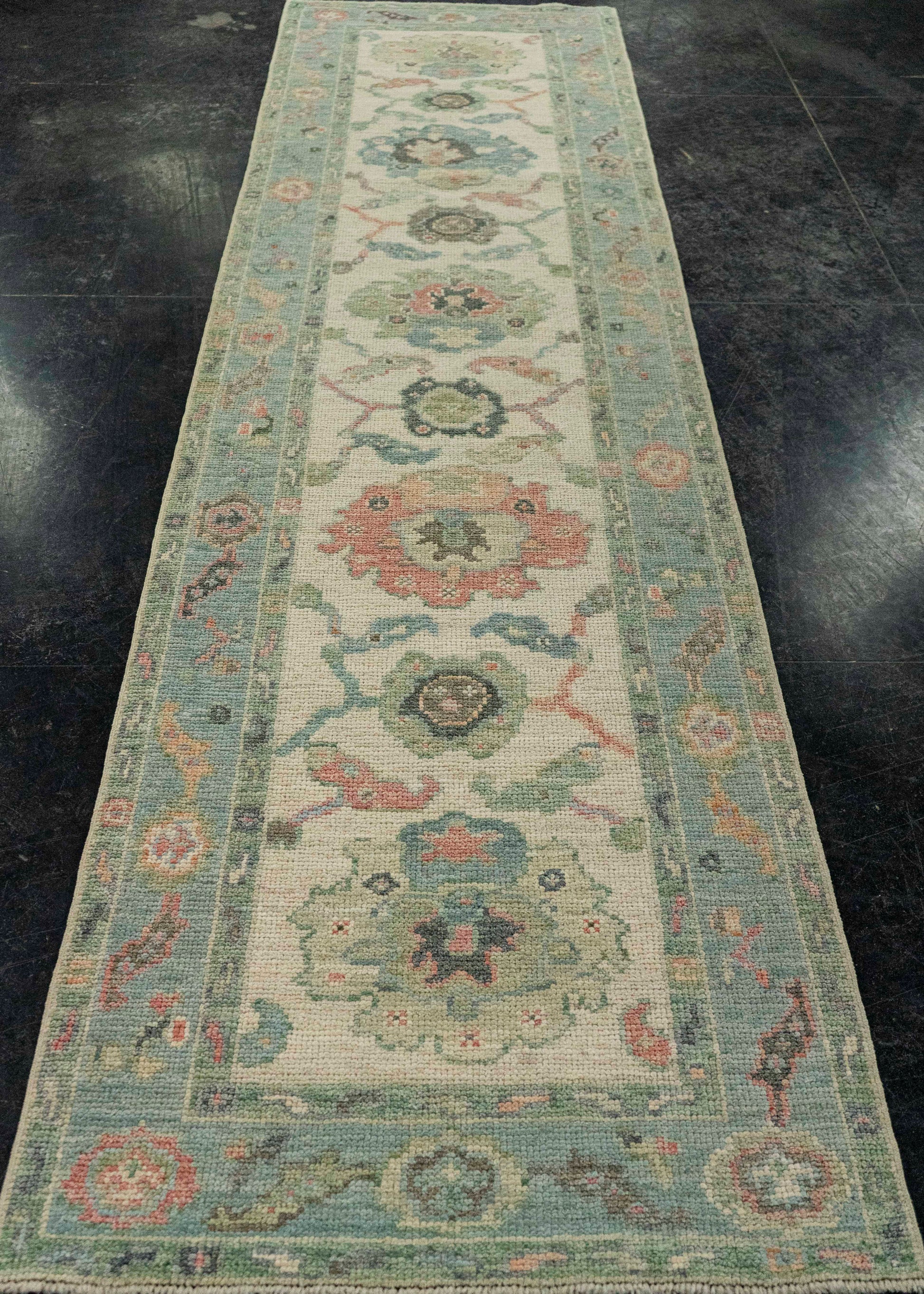Turkish Oushak Rug 2'7" x 10'3" #20200