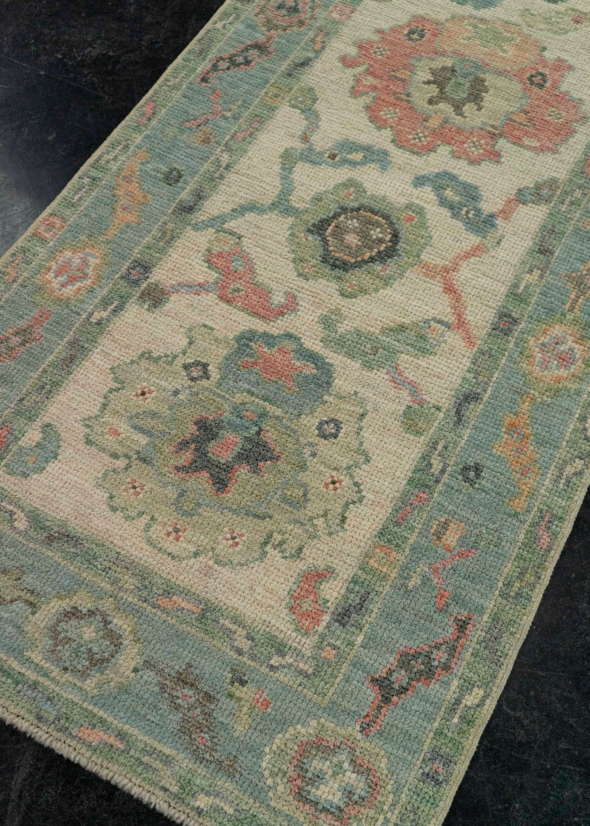 Turkish Oushak Rug 2'7" x 10'3" #20200