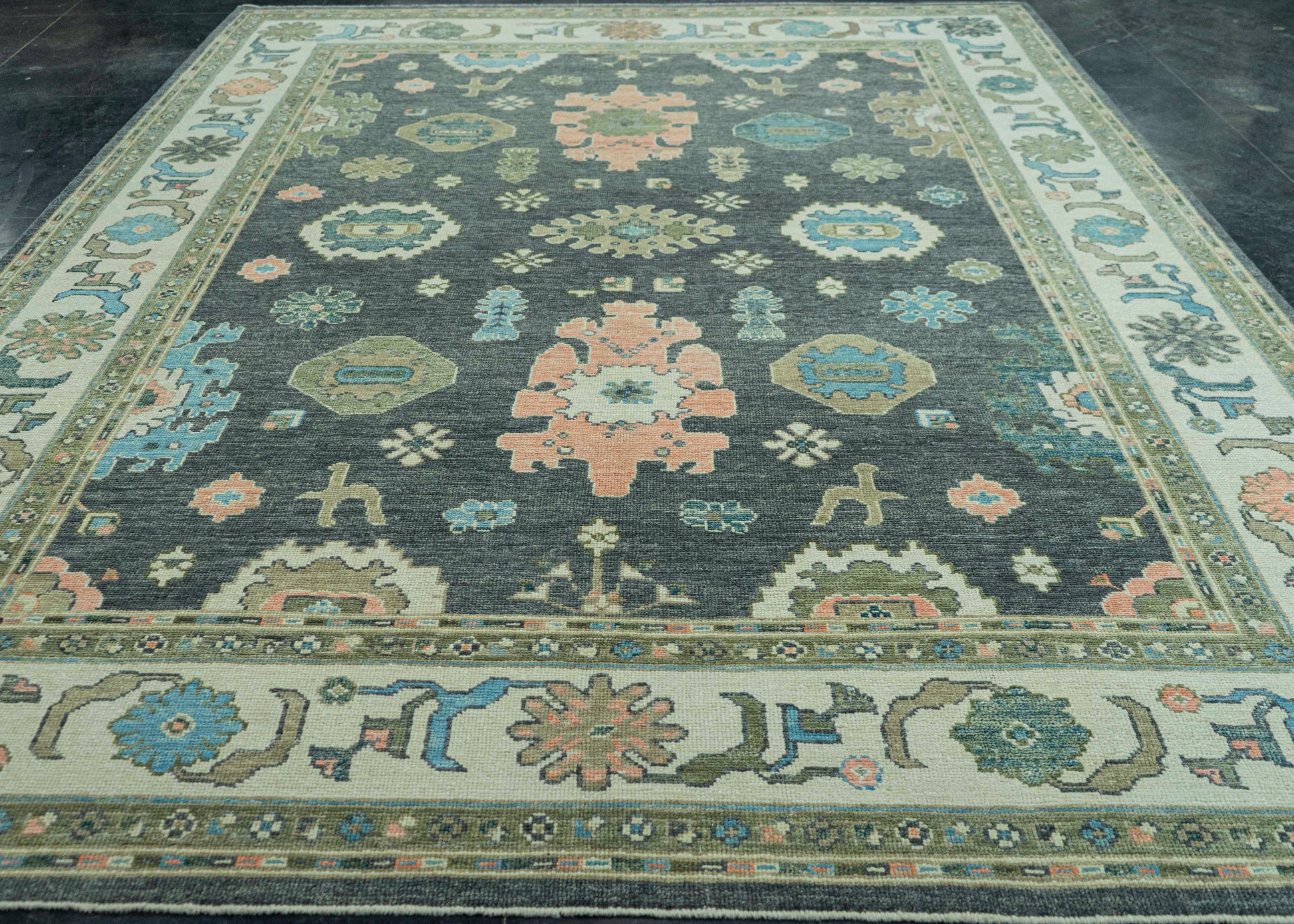 Turkish Oushak Rug 9'2" x 12'10" #19201