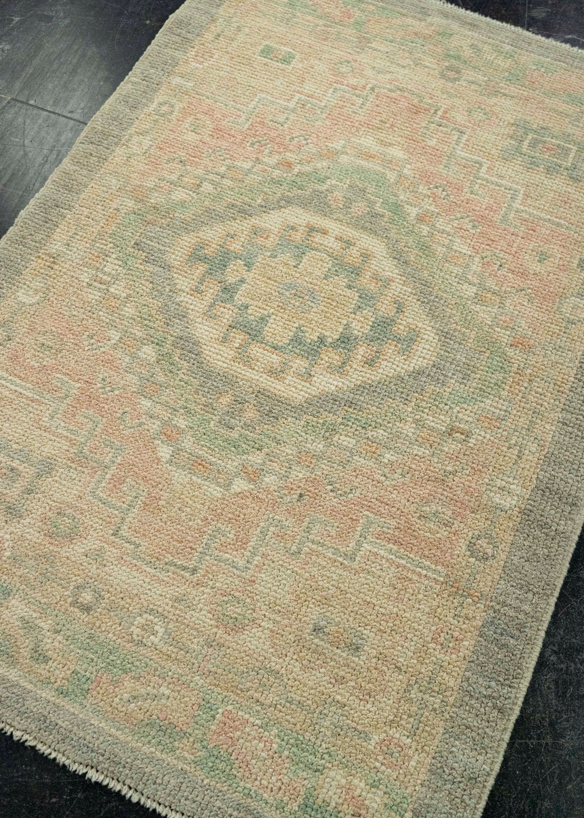 Turkish Oushak Rug 2'6" x 3'8" #20210