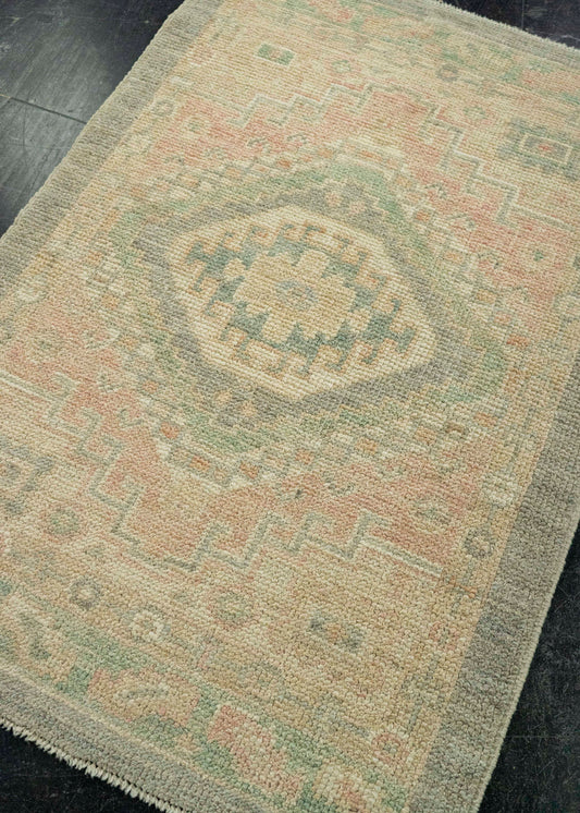 Turkish Oushak Rug 2'6" x 3'8" #20210