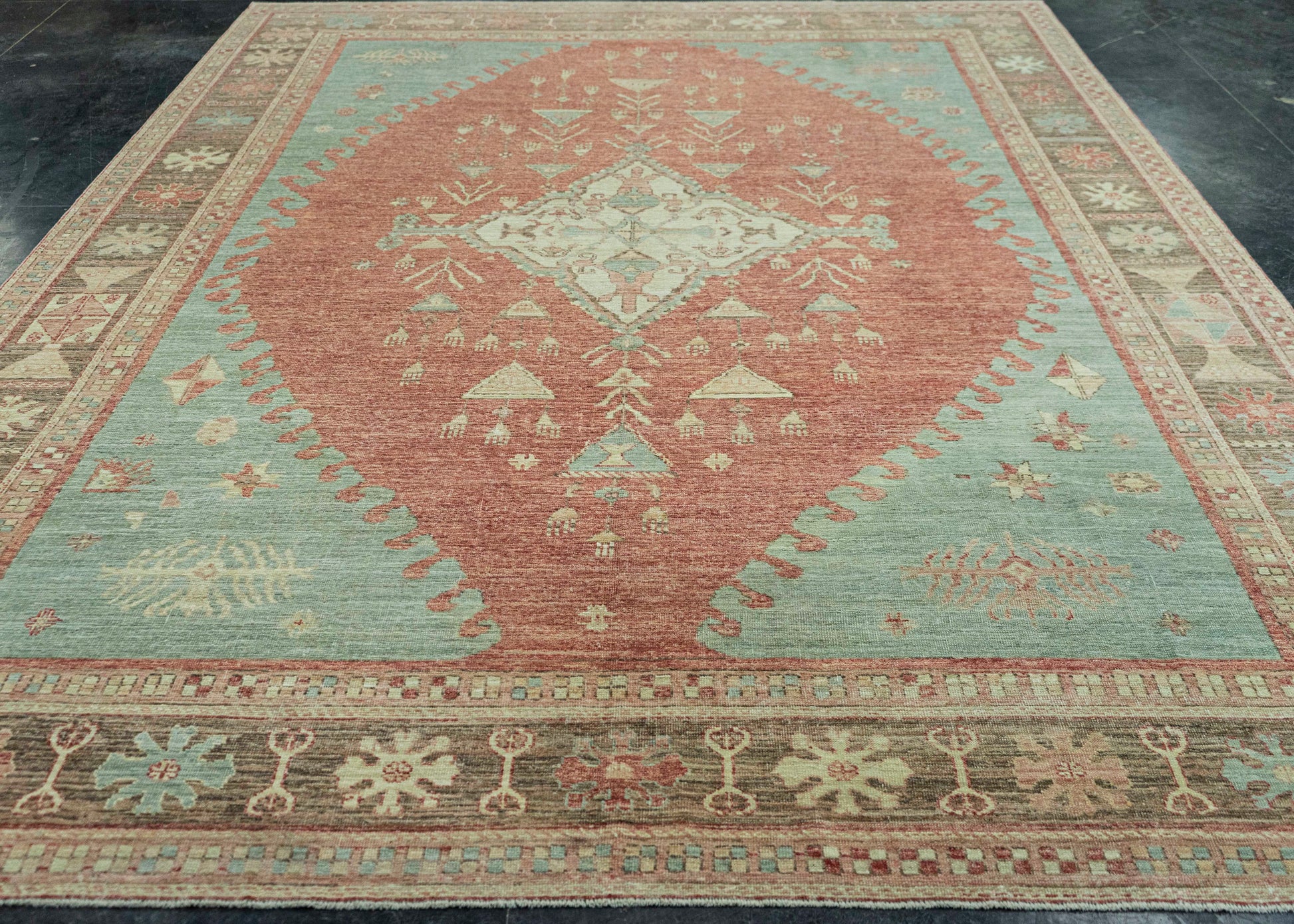 Turkish Oushak Antique Look Rug 8'11" x 12'6" #20070