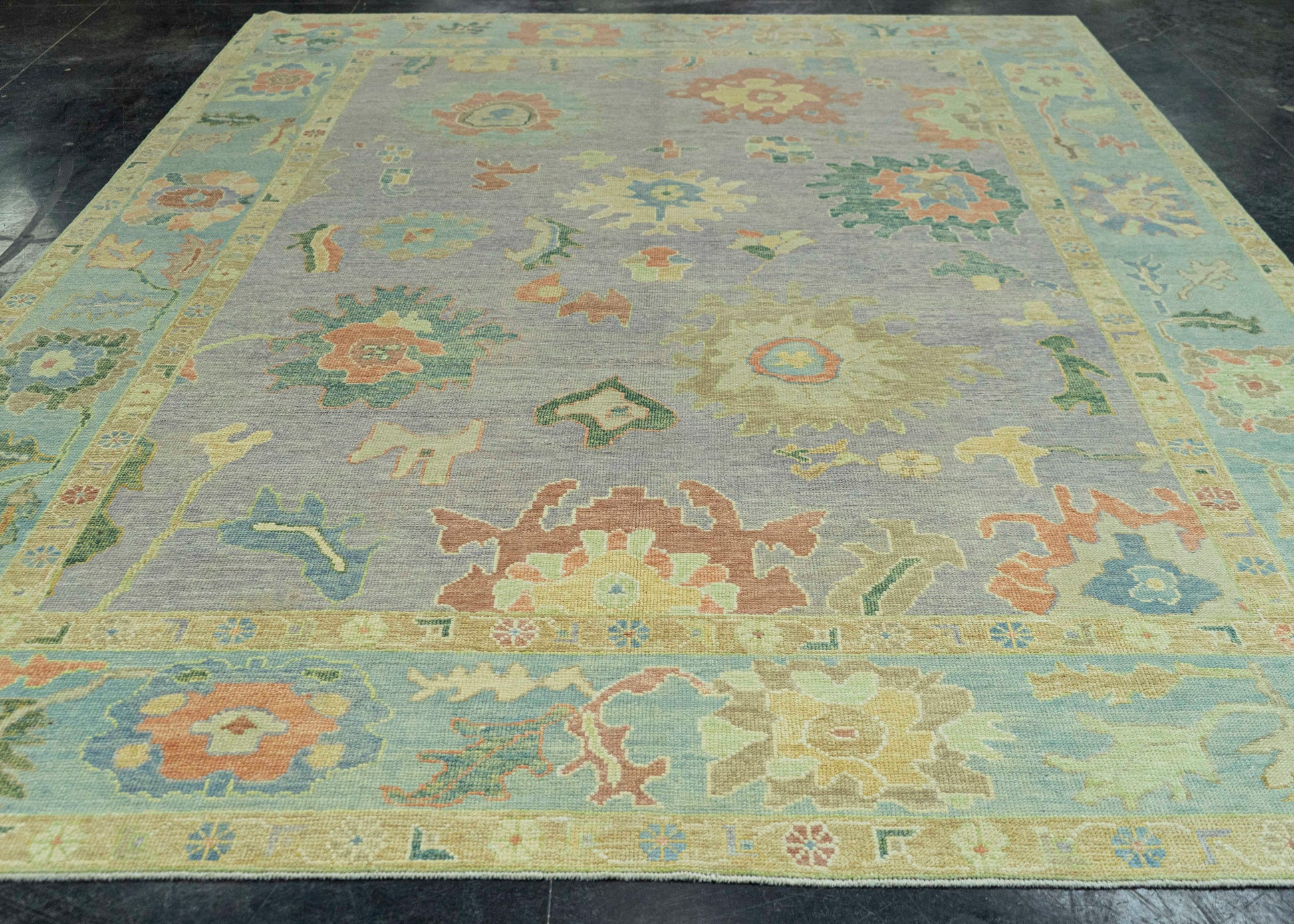 Turkish Oushak Rug 9'3" x 11'11" #19217