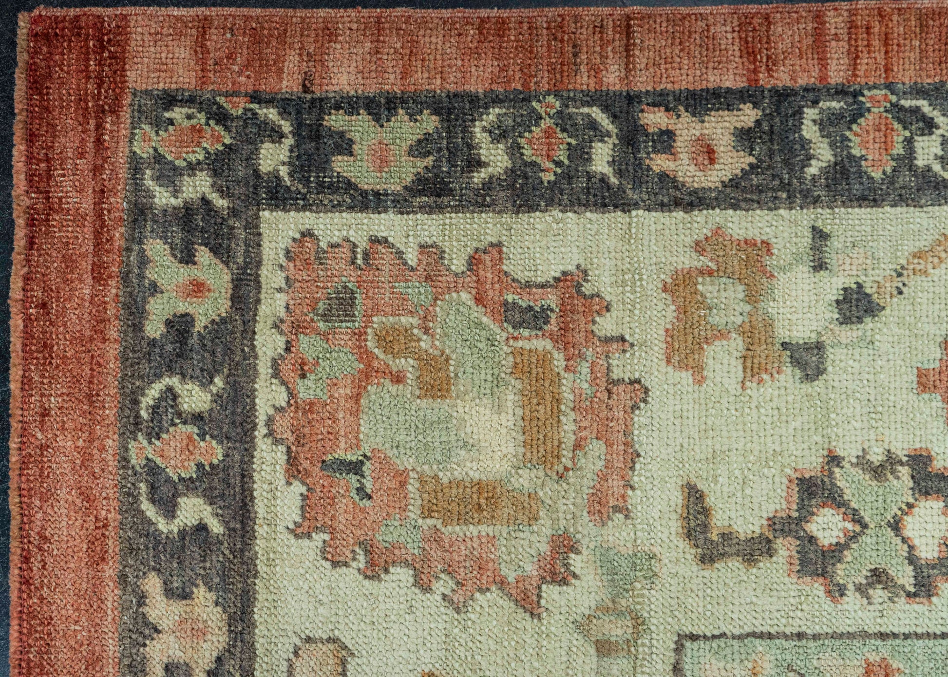 Turkish Oushak Old Wool Rug  9'3" x 11'11" #30136