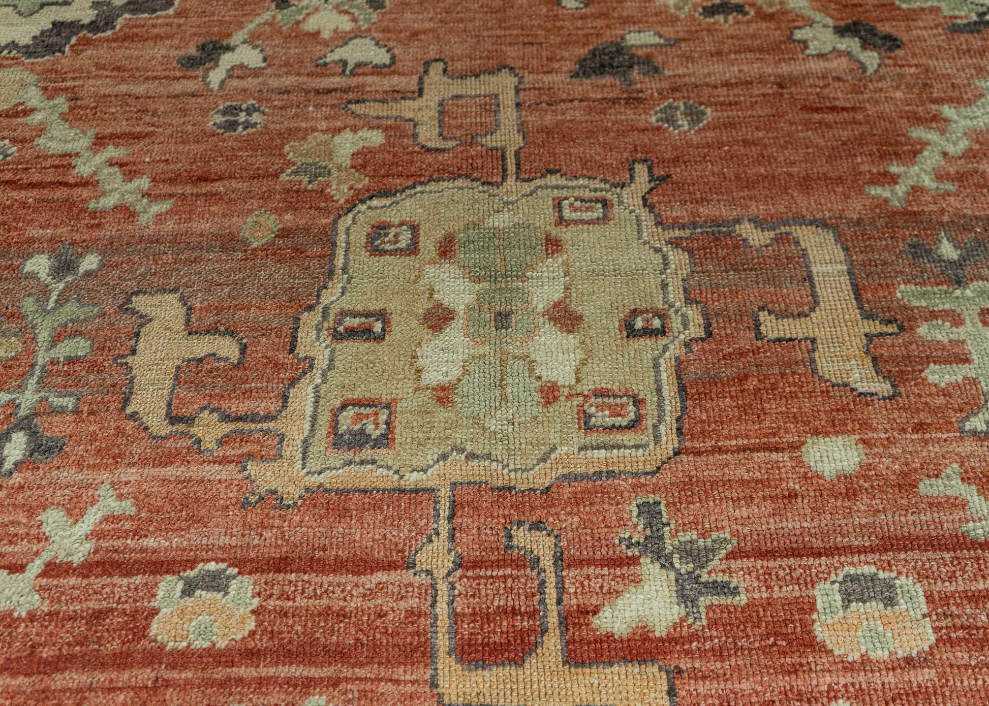 Turkish Oushak Old Wool Rug  9'3" x 11'11" #30136