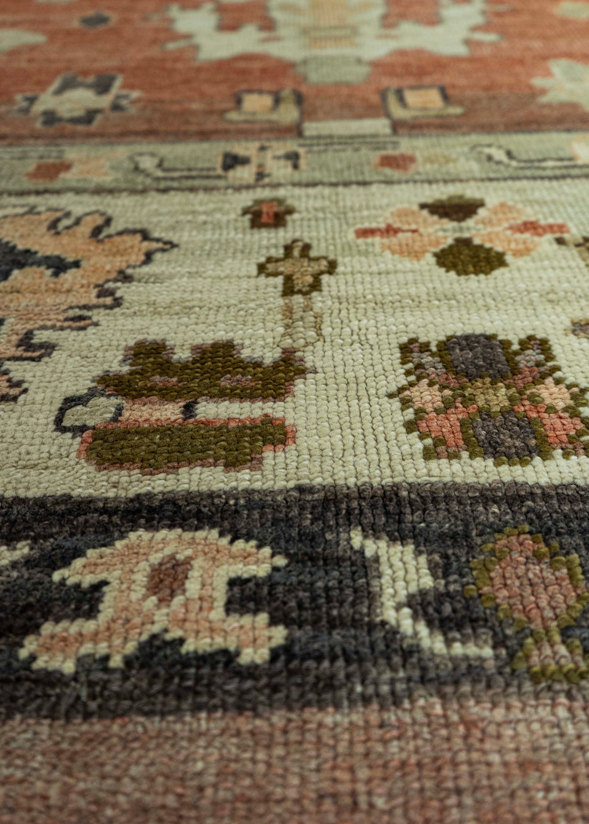 Turkish Oushak Old Wool Rug  9'3" x 11'11" #30136