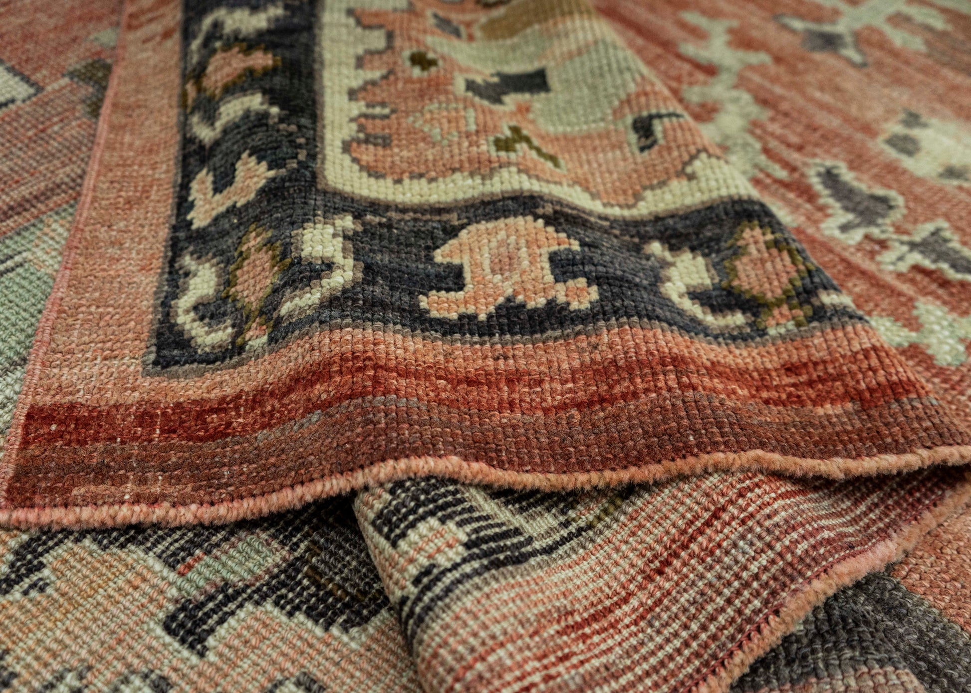 Turkish Oushak Old Wool Rug  9'3" x 11'11" #30136