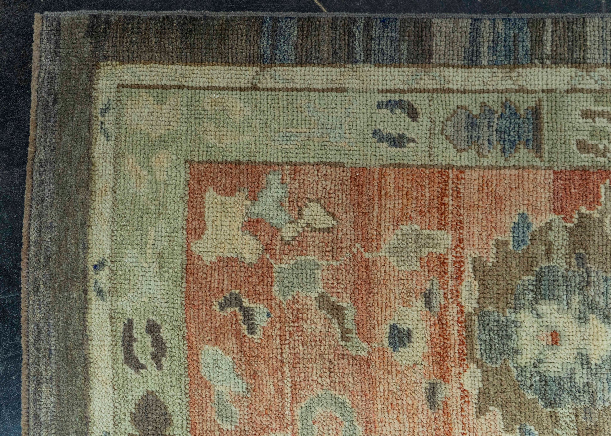 Turkish Oushak Old Wool Rug  9'3" x 11'9" #30140