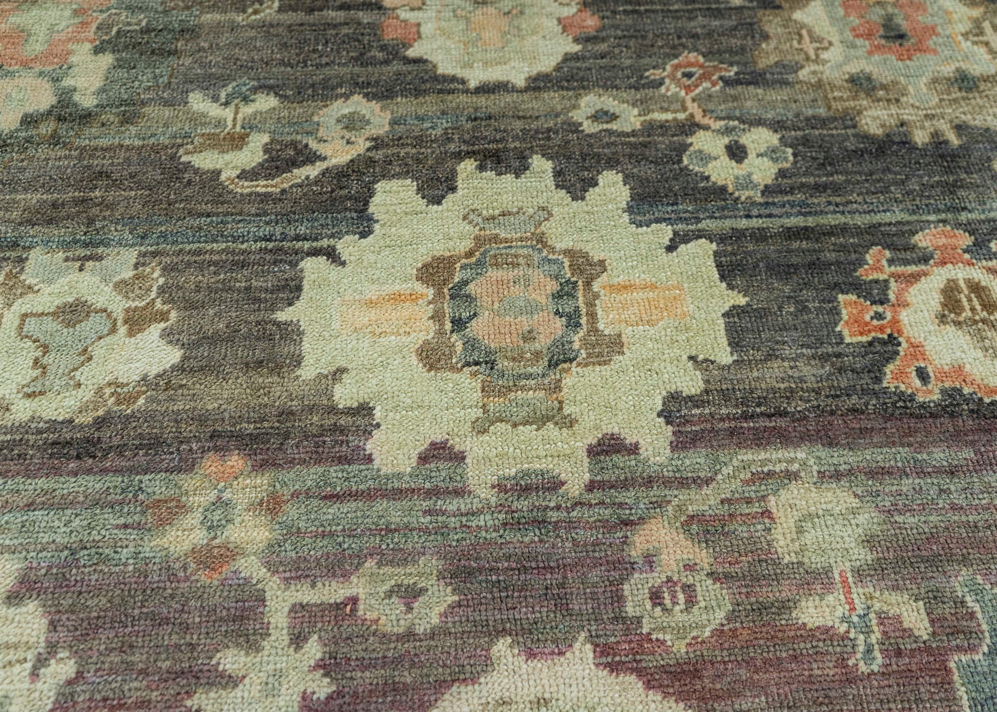 Turkish Oushak Old Wool Rug  9'3" x 11'9" #30140
