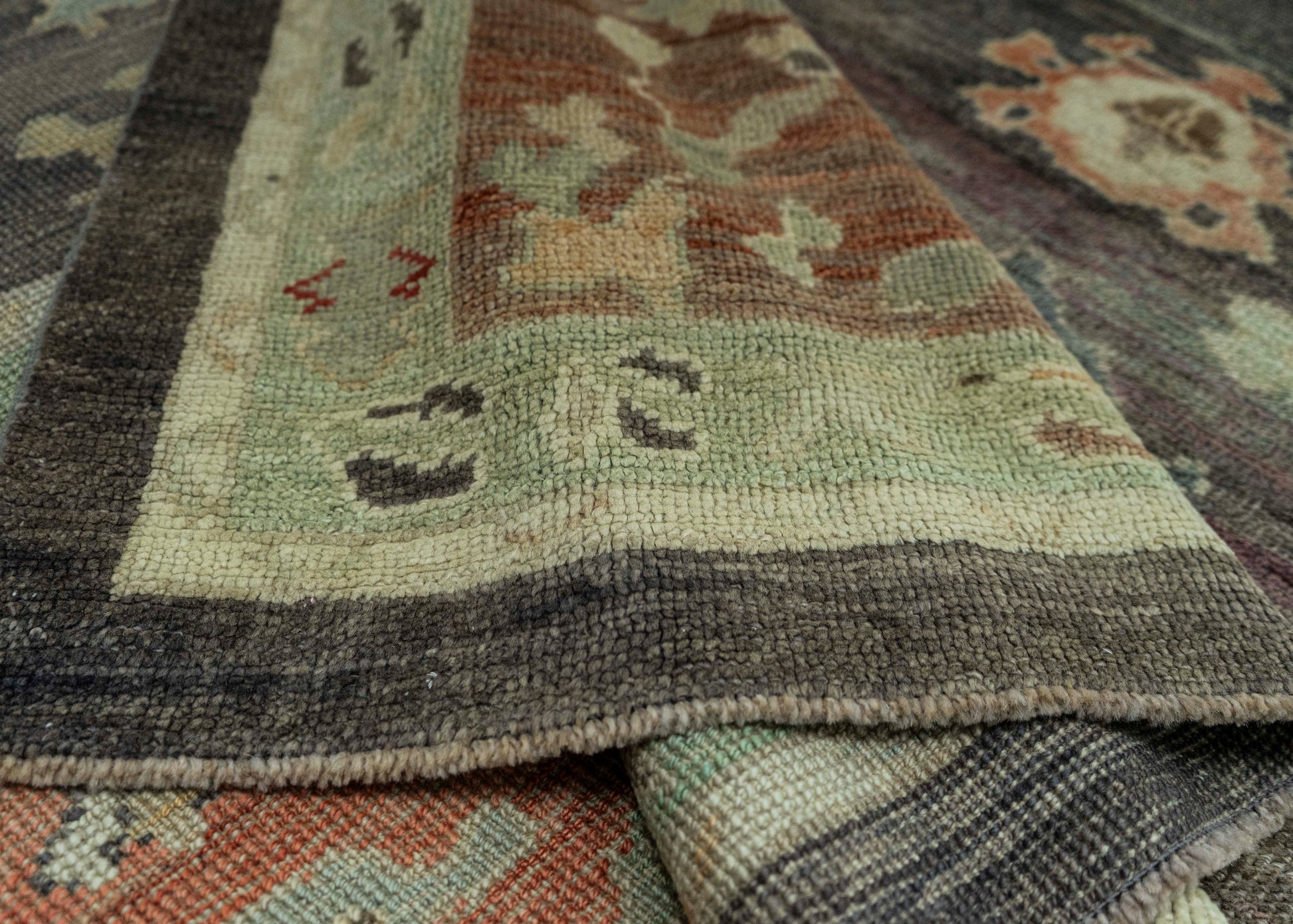 Turkish Oushak Old Wool Rug  9'3" x 11'9" #30140