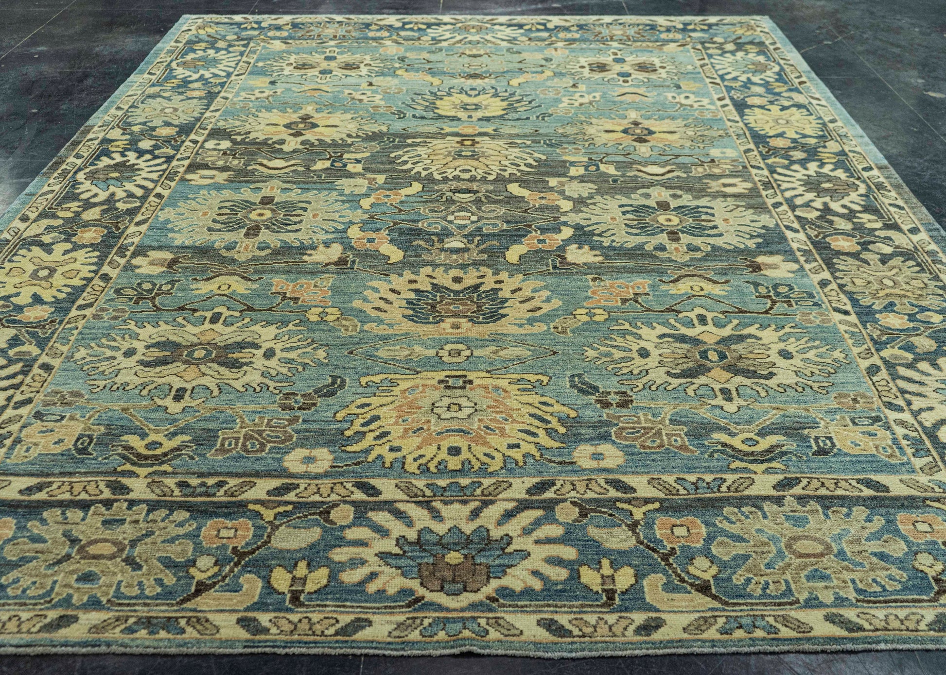 Turkish Oushak Old Wool Rug  9'1" x 12'1" #30145