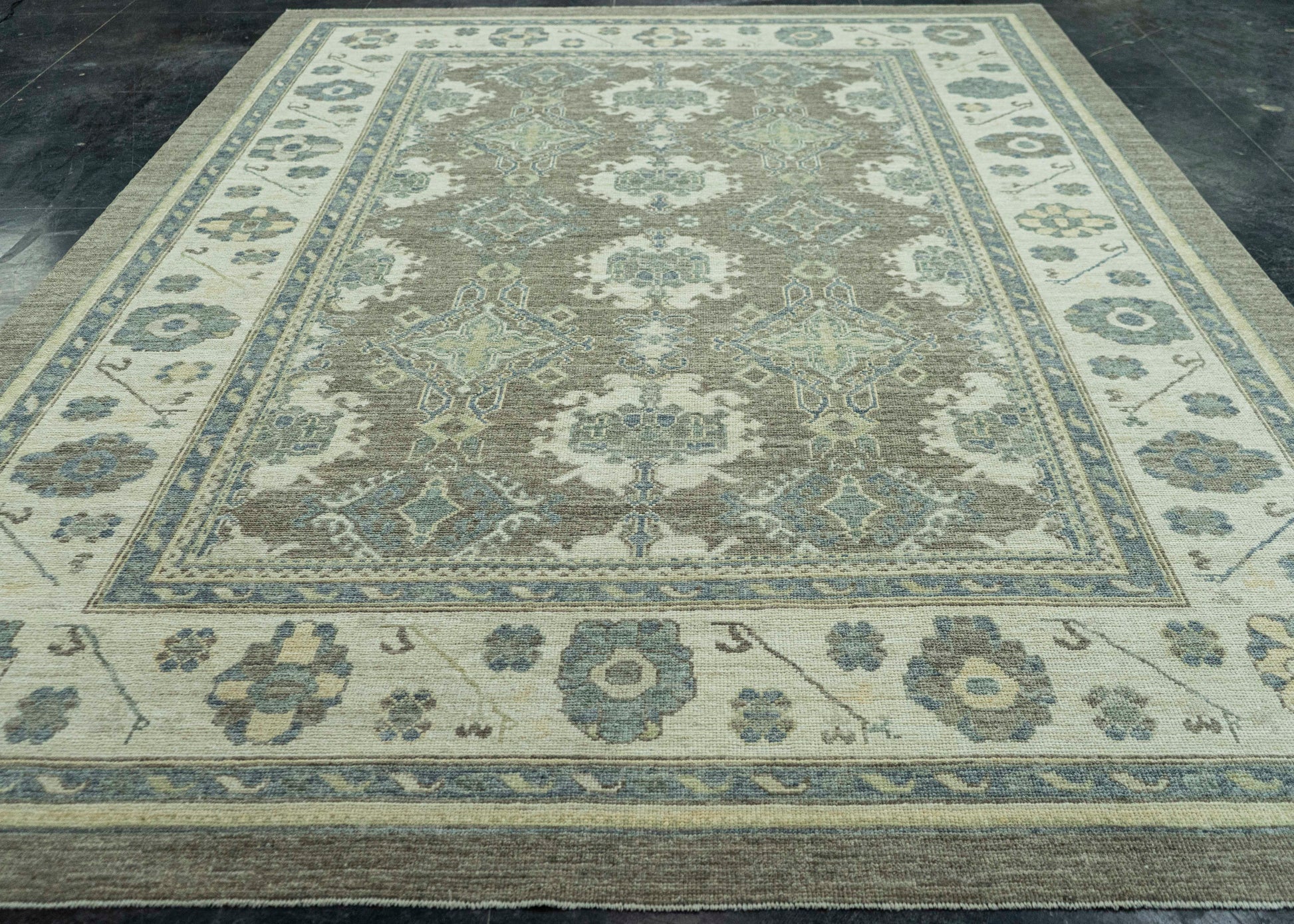 Turkish Oushak Rug 9'1" x 12'11" #19314