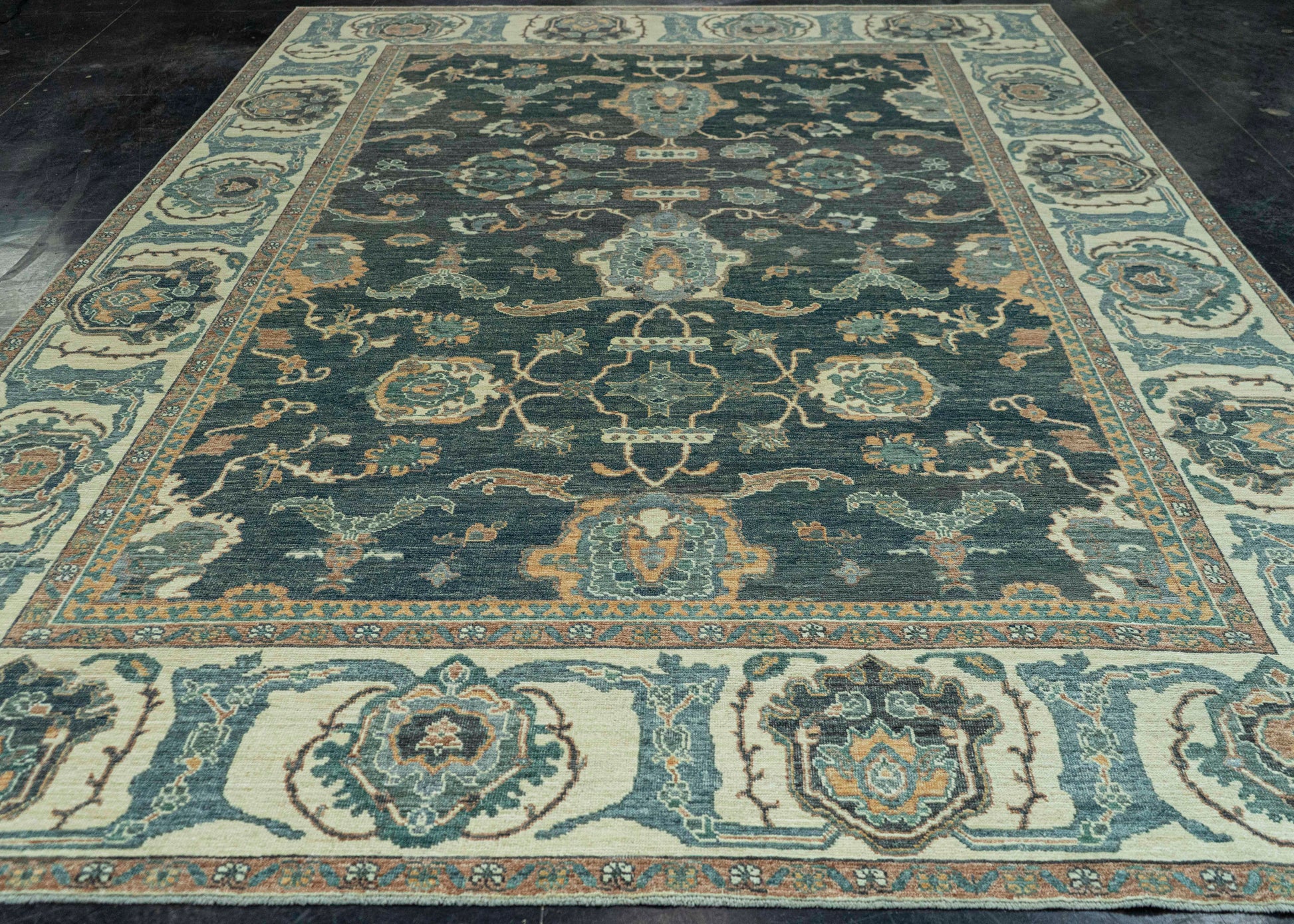 Turkish Oushak Antique Look Rug 9'1" x 12'4" #20096