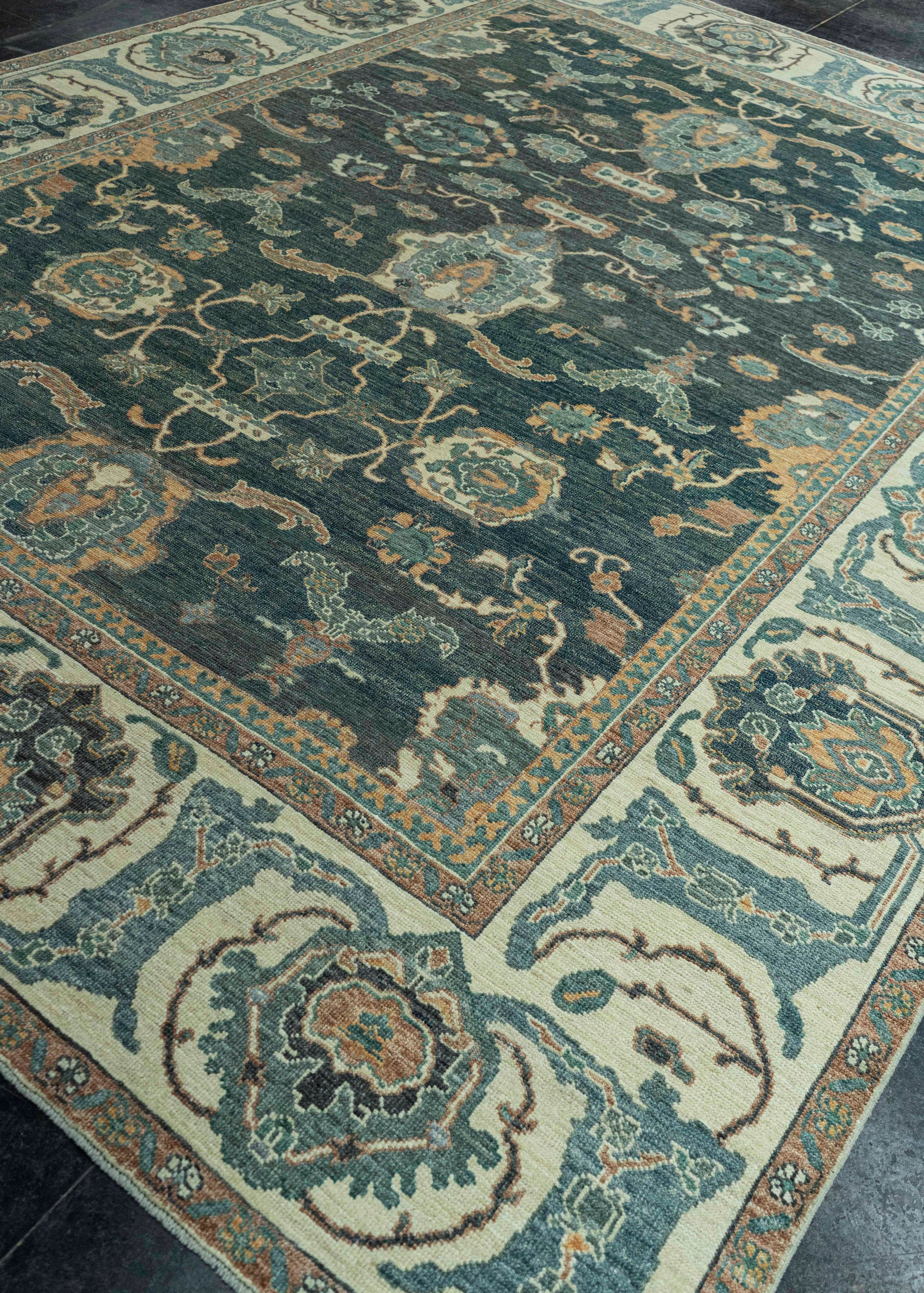 Turkish Oushak Antique Look Rug 9'1" x 12'4" #20096