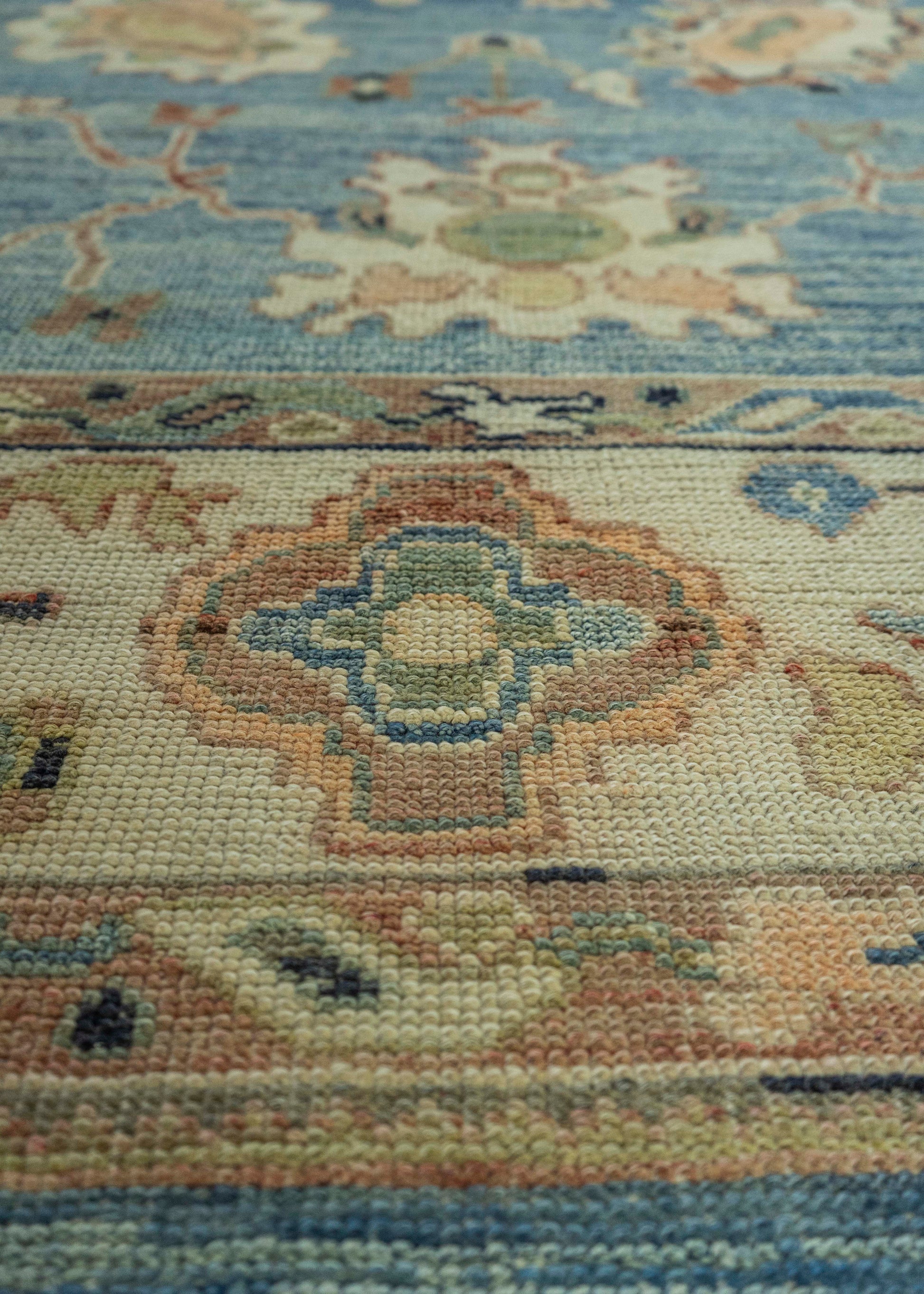 Turkish Oushak Old Wool Rug  9'3" x 12'5" #20014