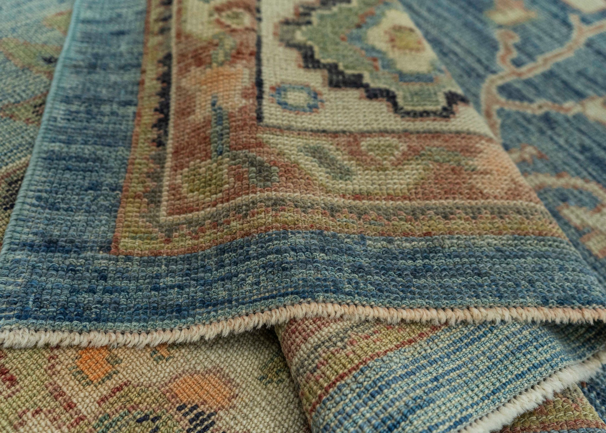 Turkish Oushak Old Wool Rug  9'3" x 12'5" #20014