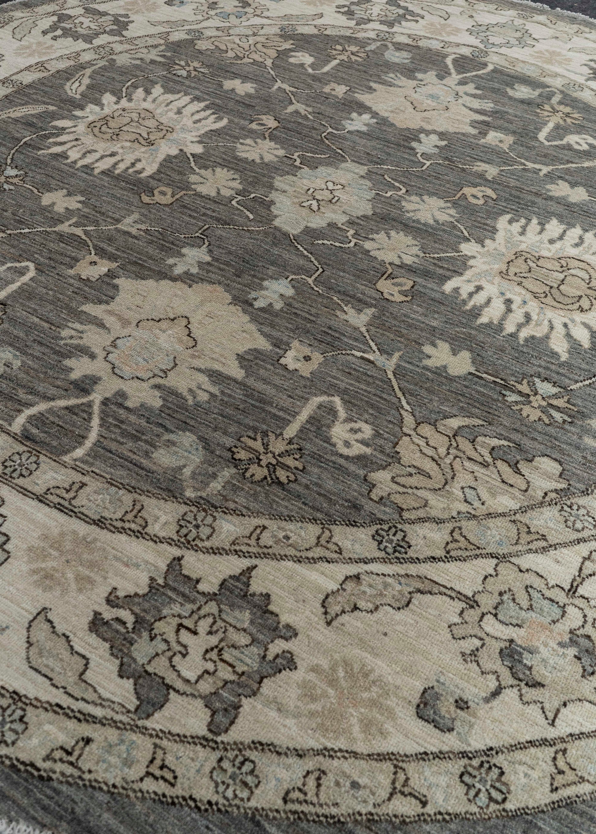 Oushak Round Rug 8'11" x 8'10" #23546