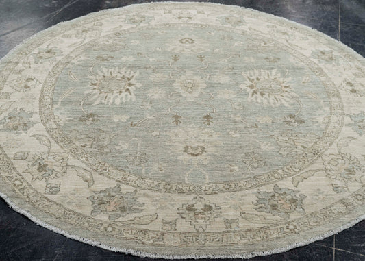 Oushak Round Rug 7'0" x 6'8" #23549