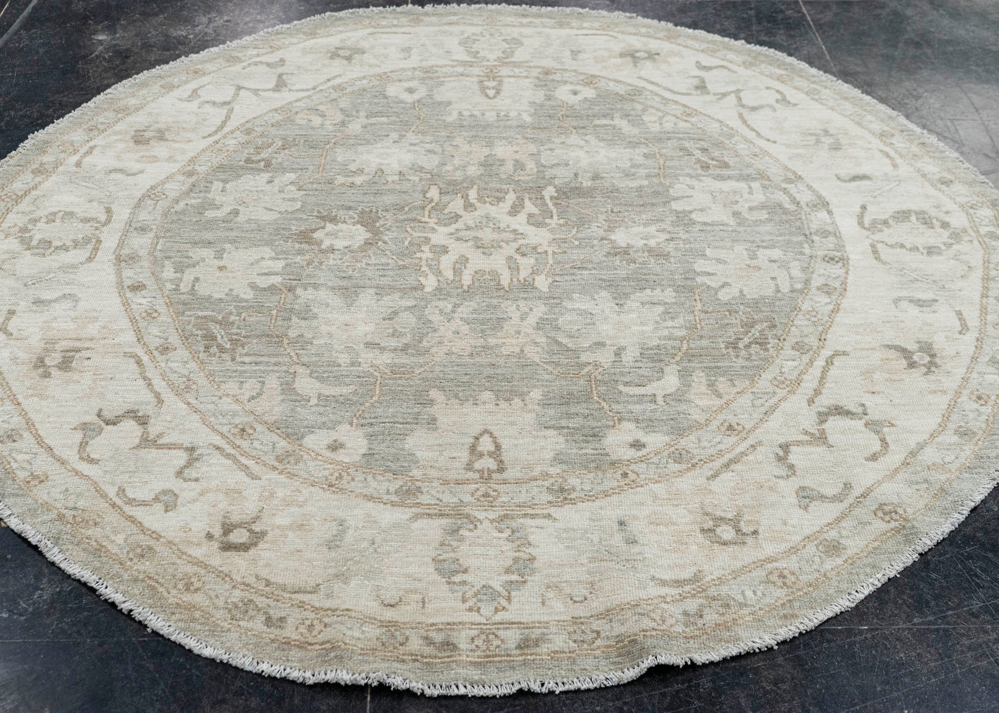 Oushak Round Rug 6'2" x 6'1" #23550