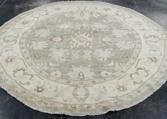 Oushak Round Rug 6'2" x 6'1" #23550