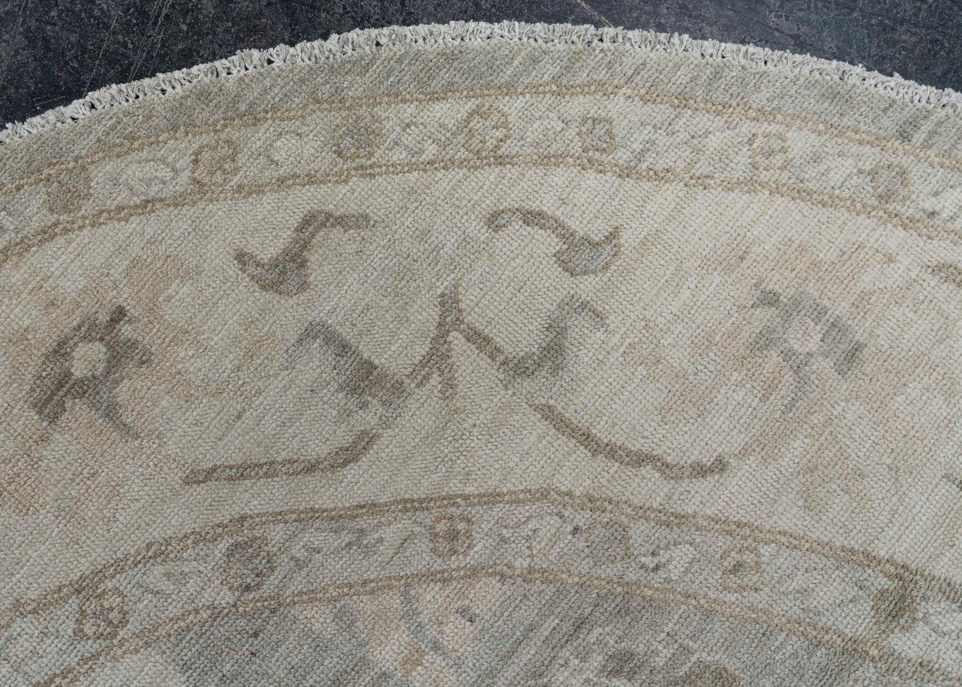 Oushak Round Rug 6'2" x 6'1" #23550