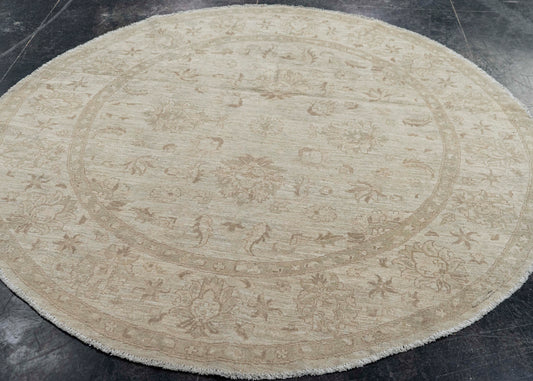 Oushak Round Rug 6'2" x 6'3" #23548