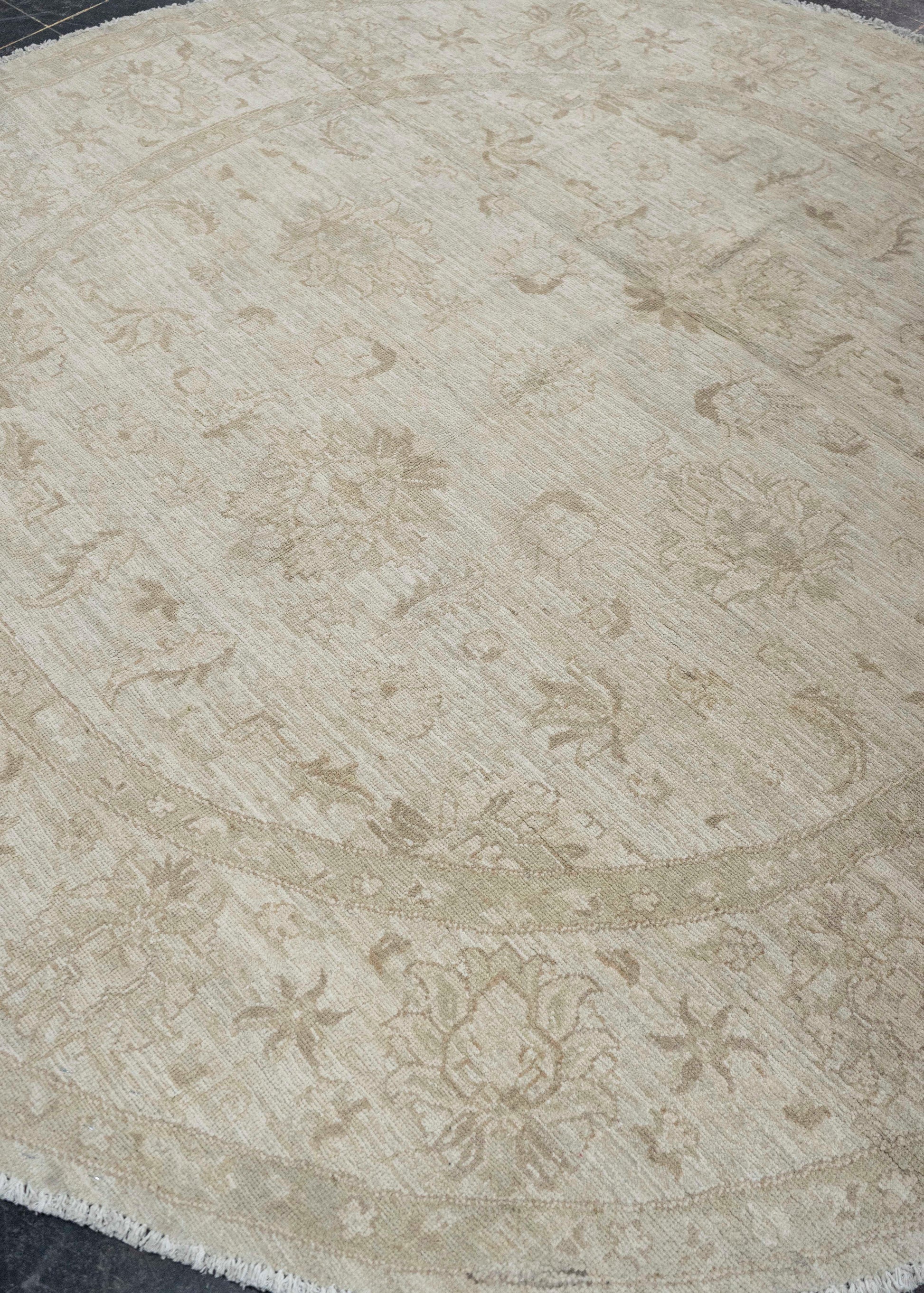 Oushak Round Rug 6'2" x 6'3" #23548