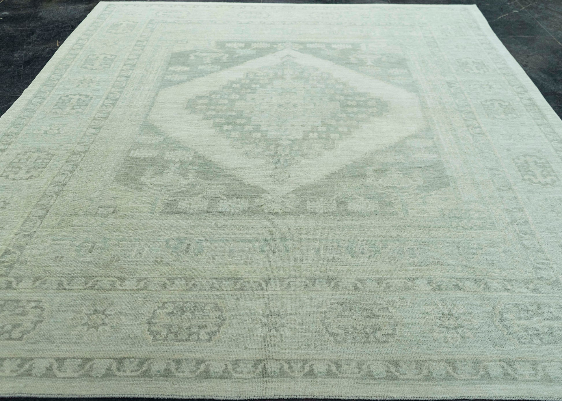 Turkish Oushak Antique Look Rug 8'7" x 10'4" #19346