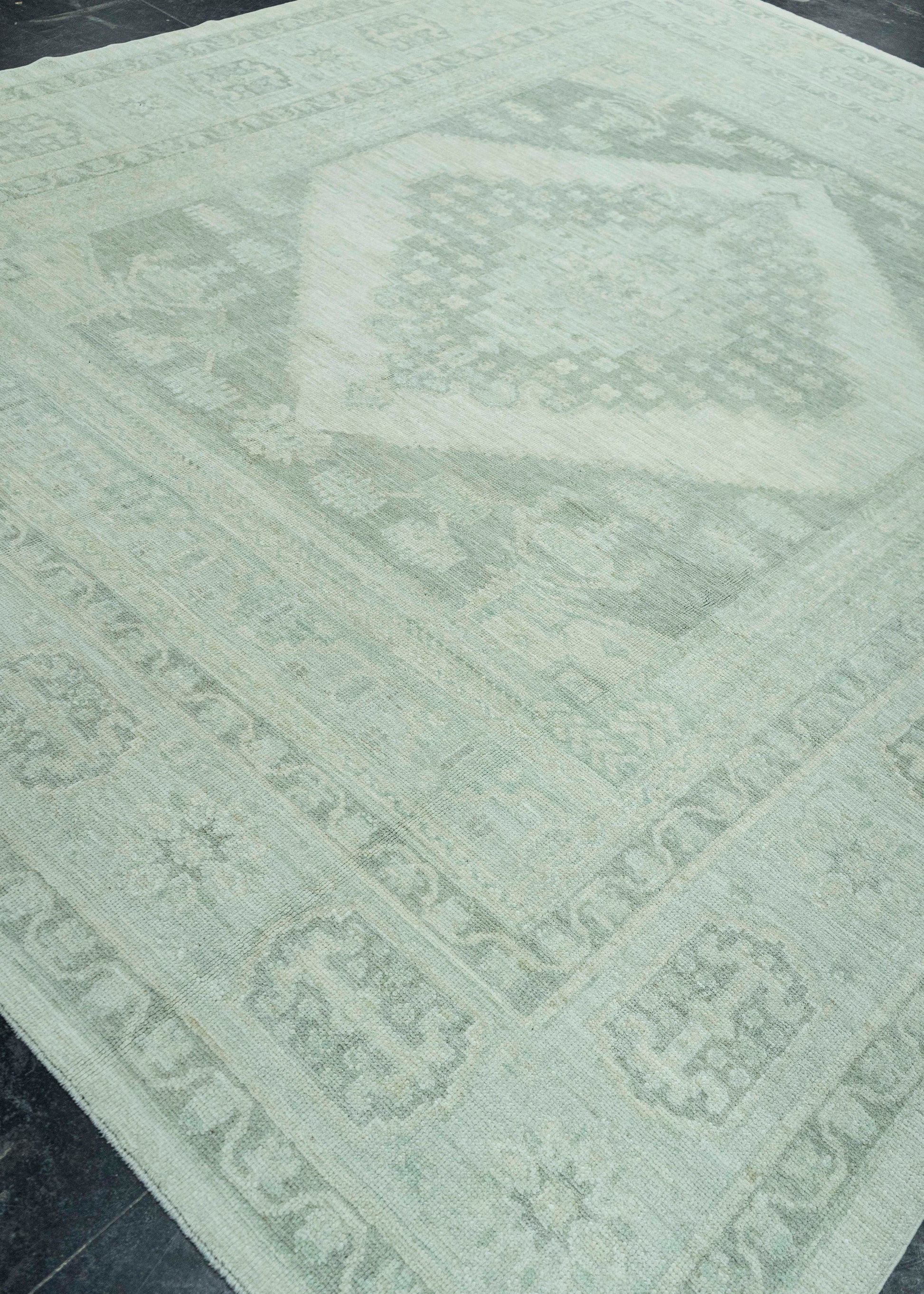 Turkish Oushak Antique Look Rug 8'7" x 10'4" #19346
