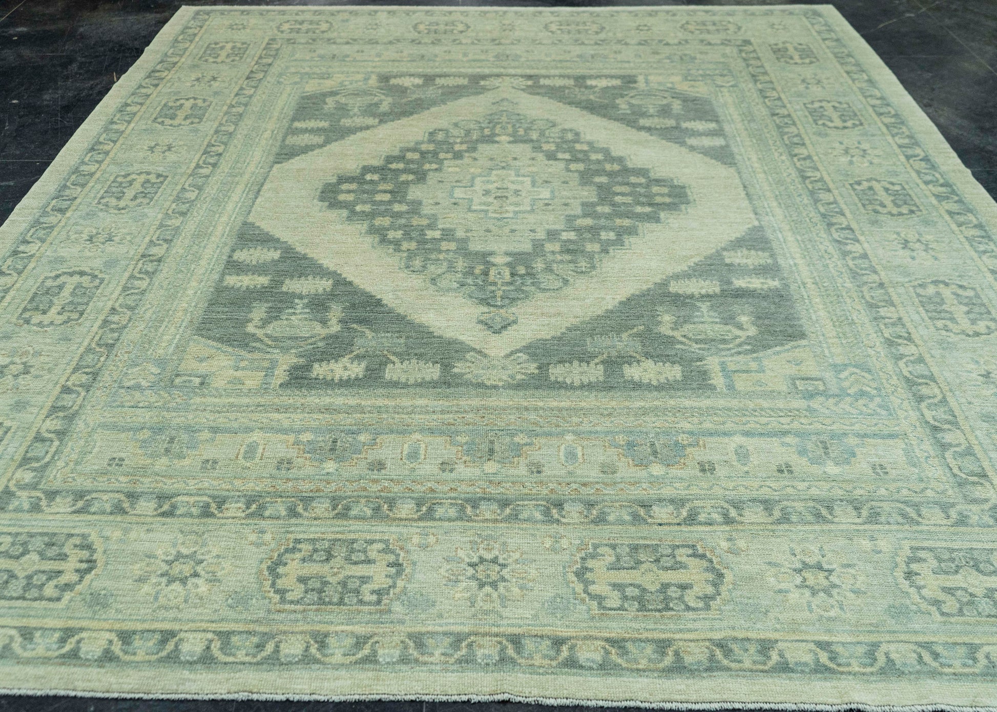 Turkish Oushak Antique Look Rug 8'7" x 10'10" #20048