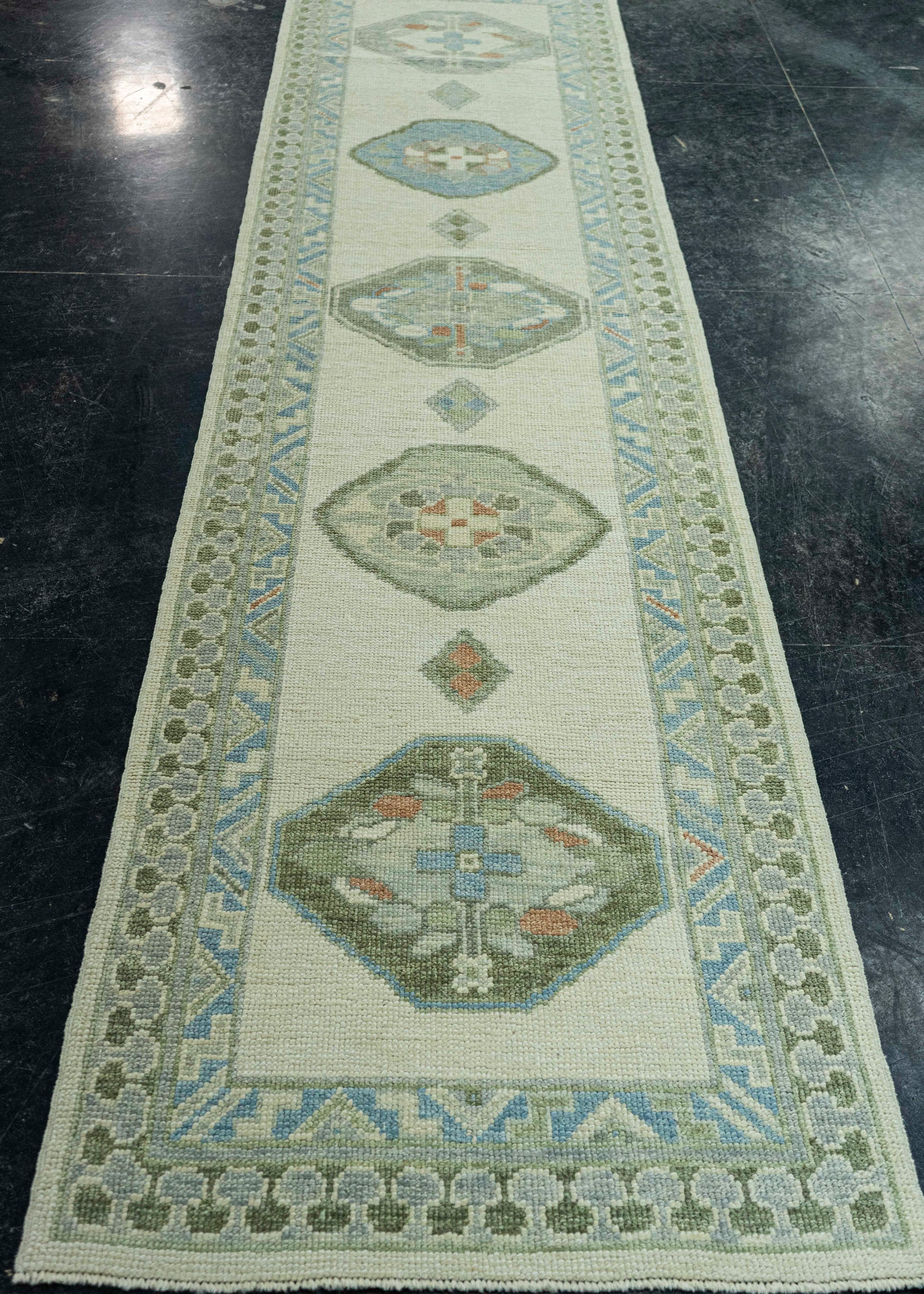 Turkish Oushak Rug 2'7" x 10'8" #19226