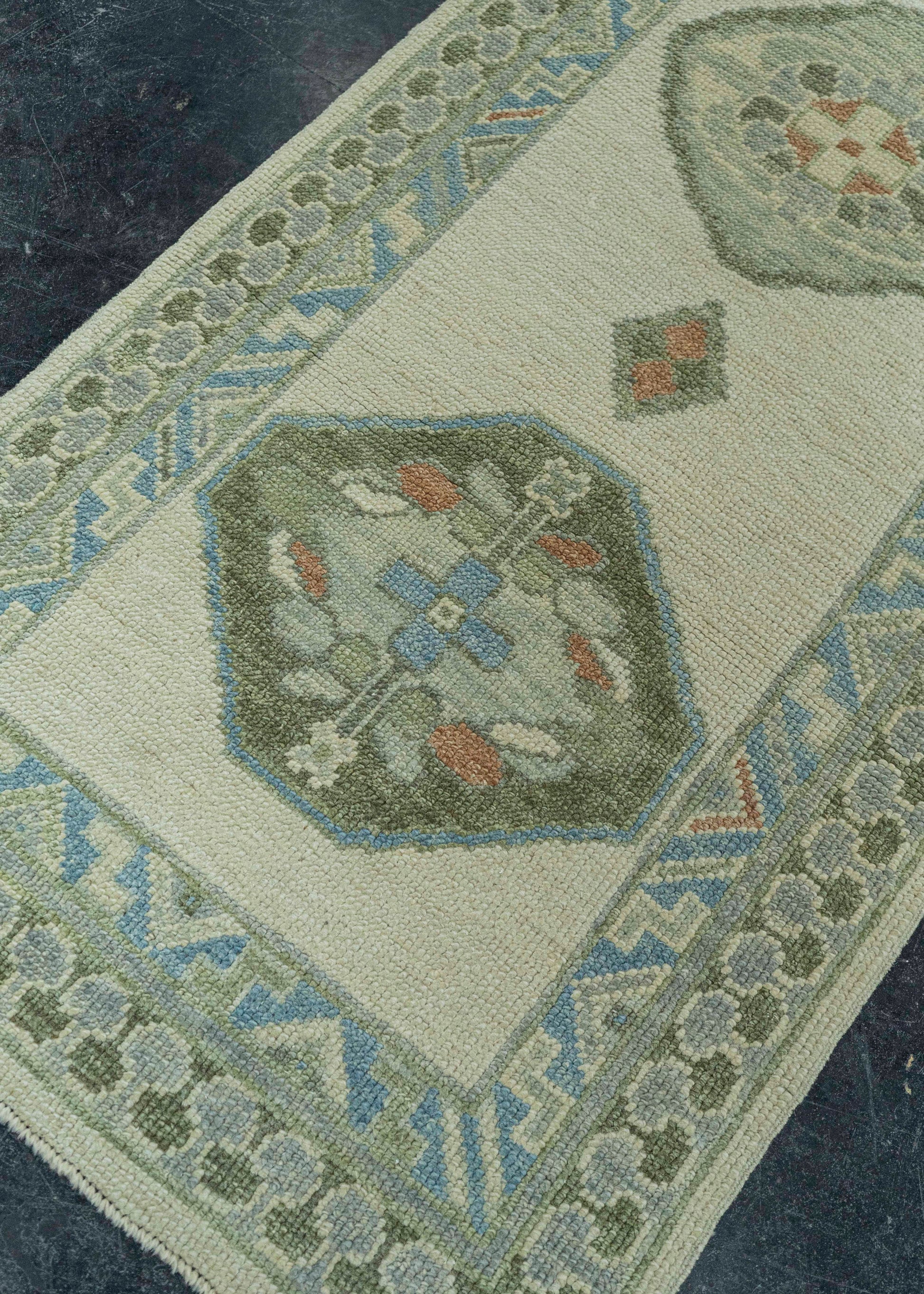 Turkish Oushak Rug 2'7" x 10'8" #19226