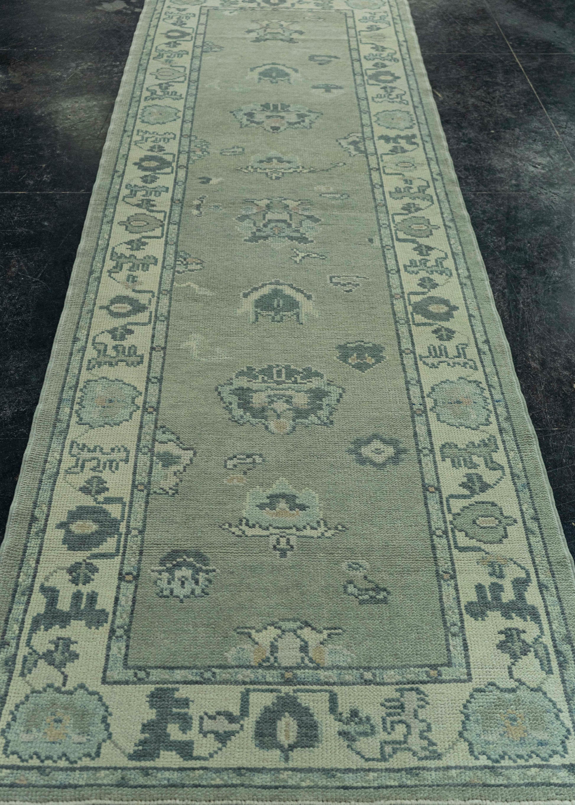 Turkish Oushak Rug 3' x 10'2" #19086