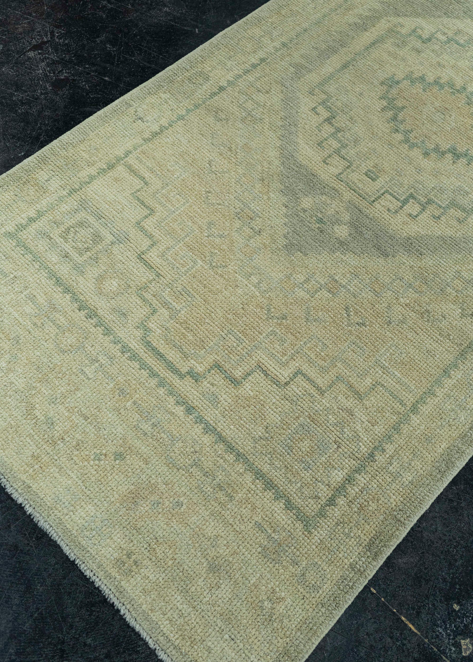 Turkish Oushak Rug 3' x 13'2" #19408