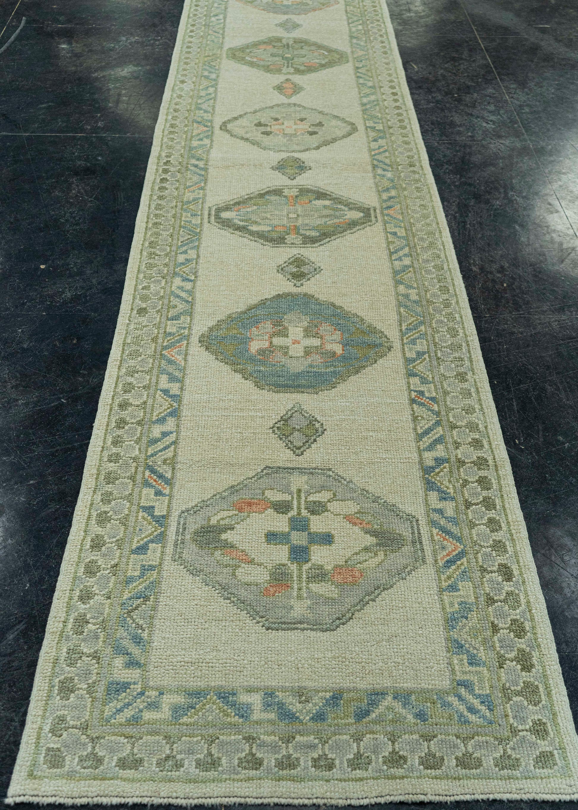 Turkish Oushak Rug 2'9" x 12'4" #19114
