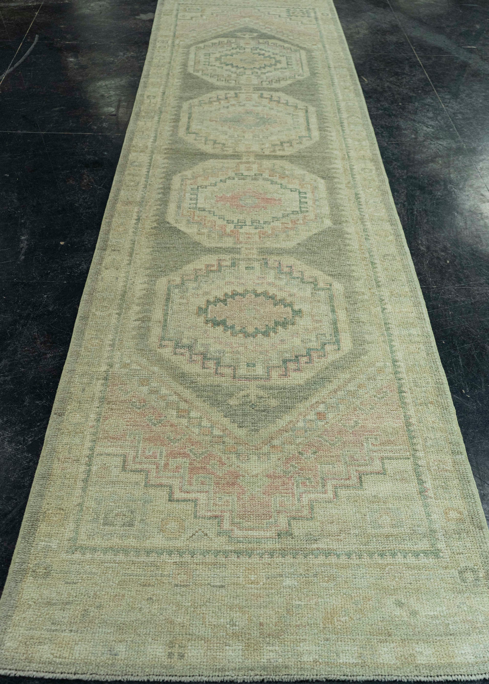 Turkish Oushak Rug 3'1" x 12'6" #19261
