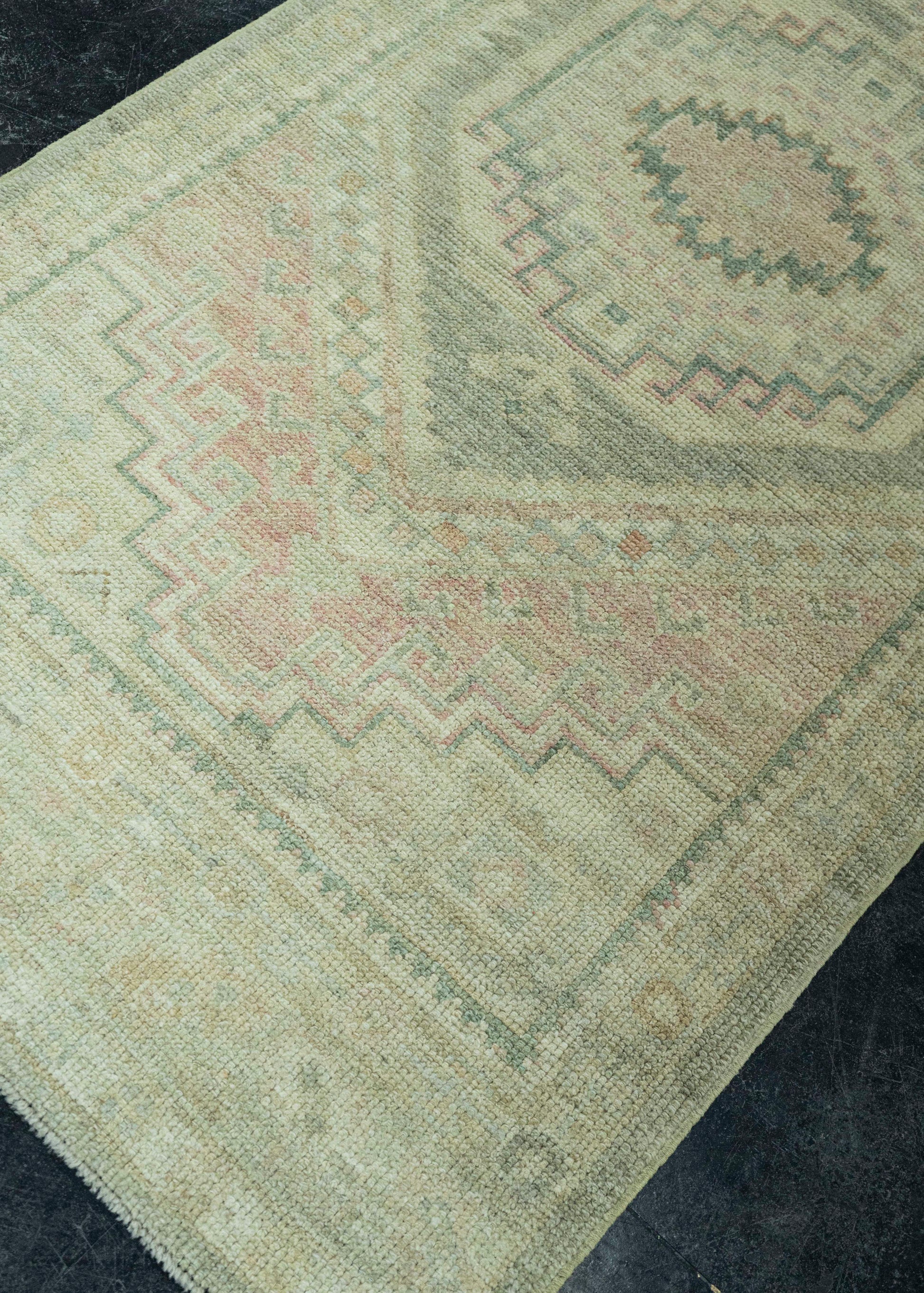 Turkish Oushak Rug 3'1" x 12'6" #19261
