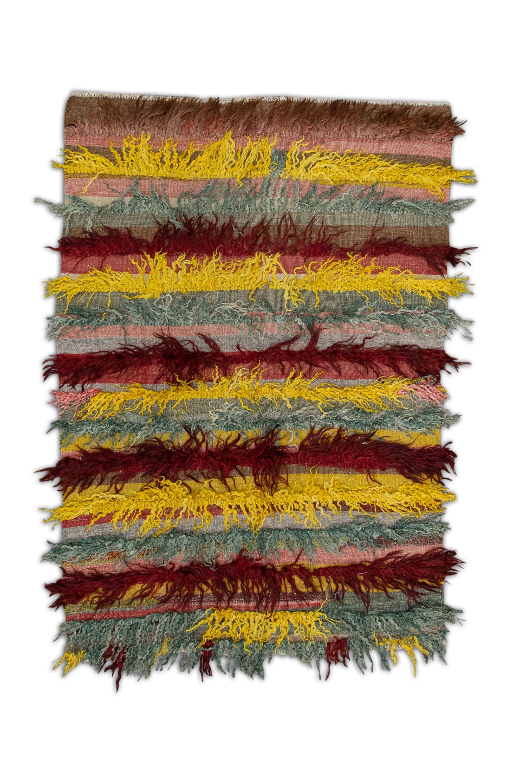 Hand Knotted Turkish Vintage Rug 3'10" x 5'7" #291