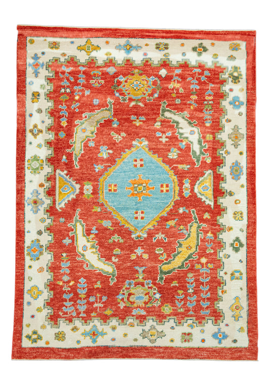 Turkish Oushak Rug 4'9" x 6'6" #19529