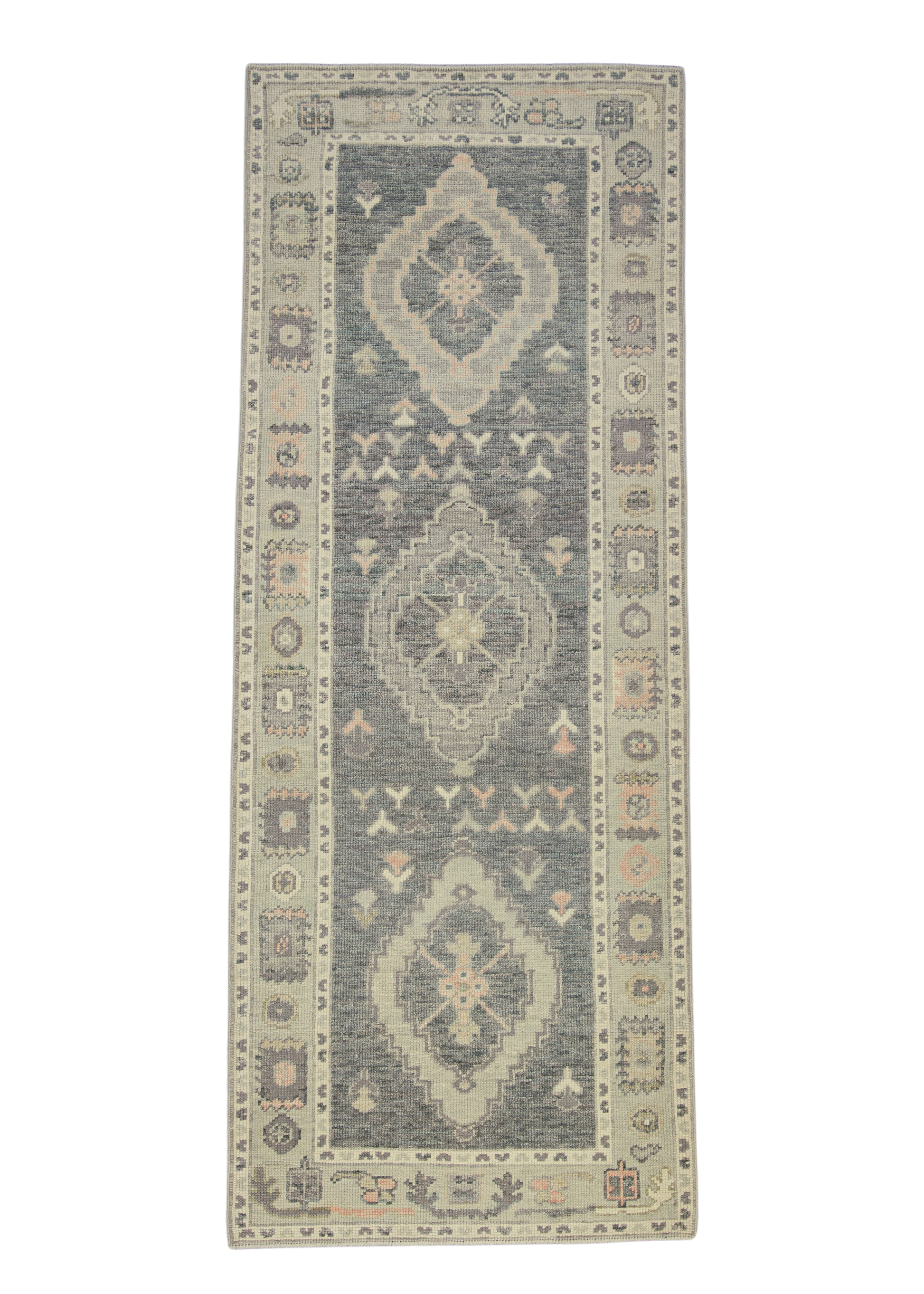 Turkish Oushak Rug 3' x 7'8" #12096