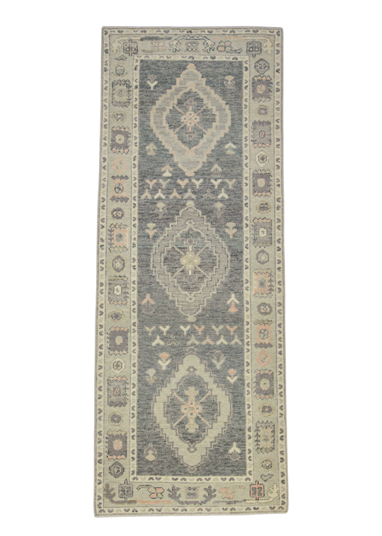 Turkish Oushak Rug 3' x 7'8" #12096