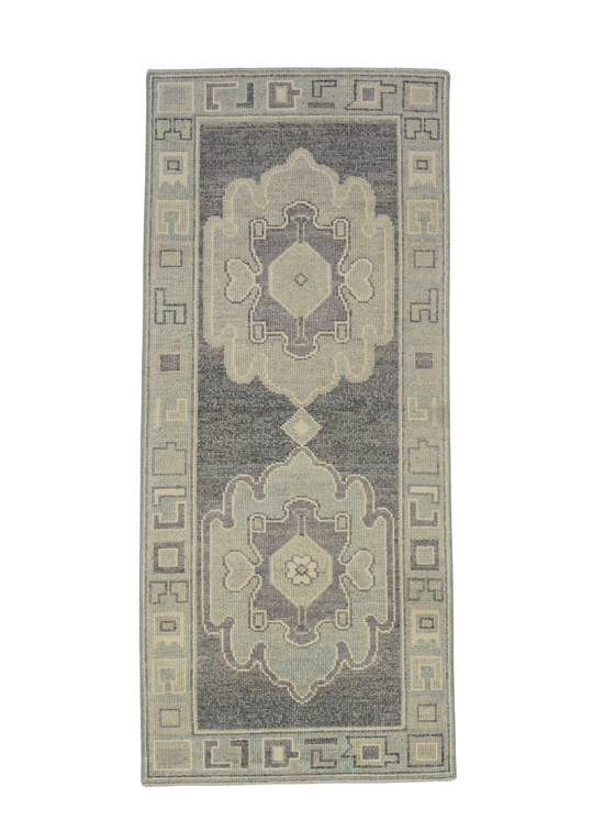 Turkish Oushak Rug 2'8" x 6'3" #12122