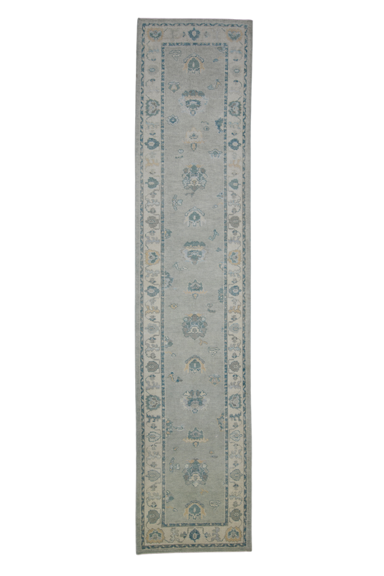 Turkish Oushak Rug 3'1" x 14'2" #11825