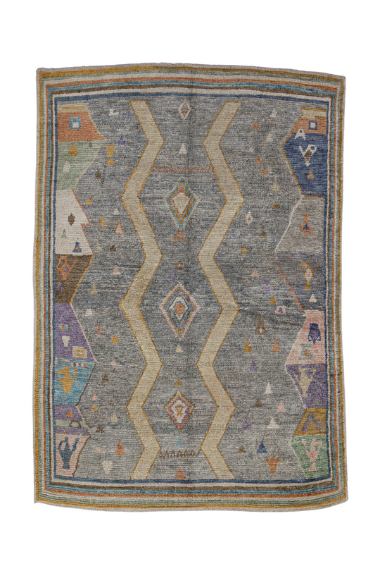 Turkish Oushak Rug 5'4" x 7'7" #4607