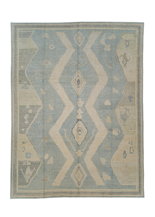 Turkish Oushak Rug 8'10" x 11'6" #12179