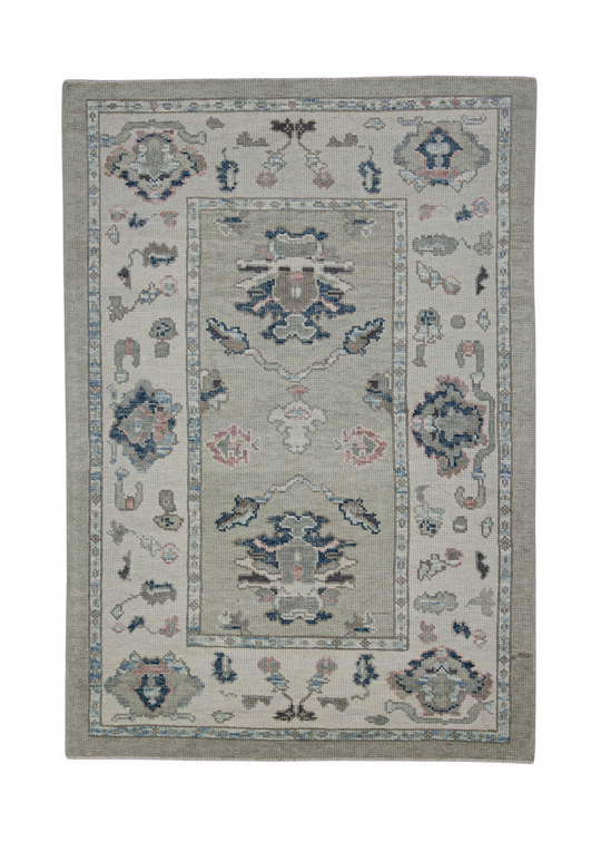 Turkish Oushak Rug 4'1" x 6' #12140