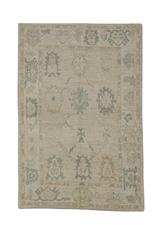 Turkish Oushak Rug 4'1" x 6'1" #11628