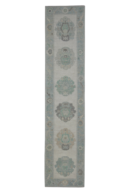 Turkish Oushak Rug 2'8" x 12' #11688